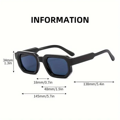 4pcsNew Men Vintage Rectangle Frame Sunglasses Fashion Retro Sun Glasses Luxury Brand Design Glasses UV400 Eyewear Women Goggles