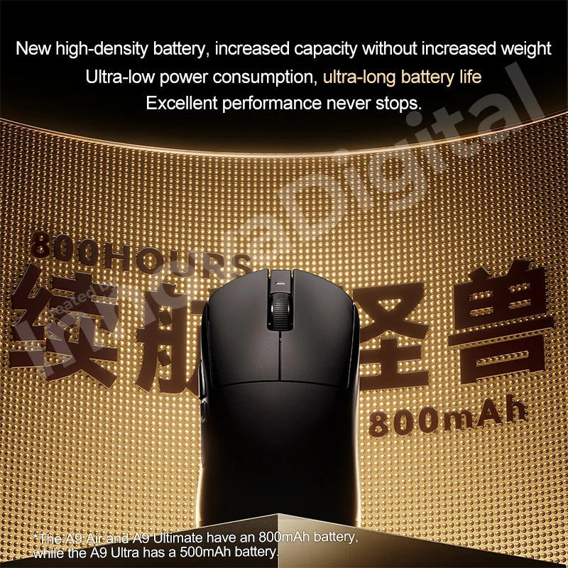 Mouse da gaming wireless ATK Dragonfly A9 Ultimate A9 Air PAW3950 ultraleggero ergonomico per e-sport FPS Gamer CSGO A9 Ultra