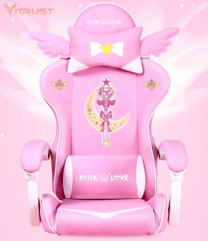 Pink Gaming Chairs for Girl Magic Comfortable Anchor Live Chair Gaming Chair Cute Pink Gaming Chair