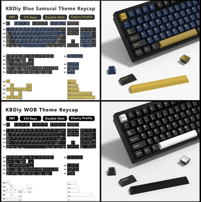 KBDiy GMK Illusion Set di tasti profilo Cherry Double Shot PBT ISO per tastiera meccanica gamer Kit Gaming stile rétro