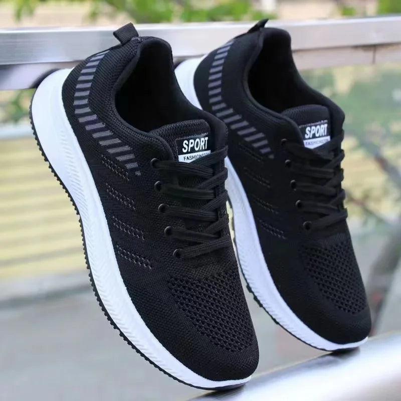 Lässige Herren-Laufschuhe mit rutschfestem Outdoor-Design – graue flache Sportschuhe – schwarze modische, preisgünstige Herrenschuhe