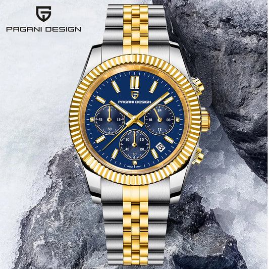 PAGANI DESIGN 2025 New VD53 luxury men quartz watch 40MM stainless steel sapphire waterproof 50m luminous C3 relojes para hombre