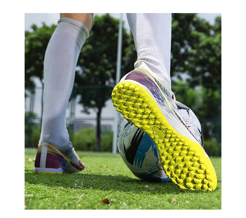 Chaussures de football pour adolescents, adultes, hommes et femmes, crampons universels TF FG tout terrain, chaussures de football avec clous de sol
