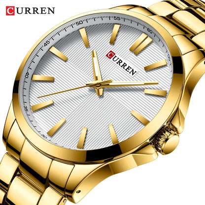 Montre pour homme CURREN – Modèle de luxe, étanche, style militaire, en acier inoxydable – Montre-bracelet sportive (réf. 8322)