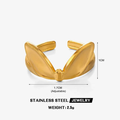 High End Waterproof Hollow Stainless Steel Finger Ring Trendy for Women Personalize Jewelry Wholesale