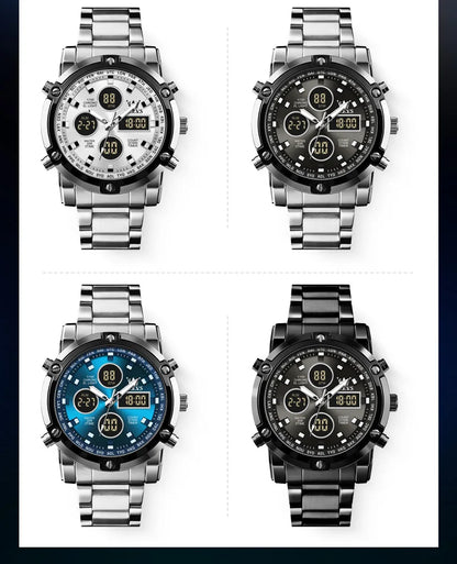 OLEVS Men's Watches Original Multifunctional Wlectronic Watch for Man Waterproof Luminous Alarm Clock Fashion Dress