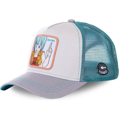 Dragon Ball Buu Goku Cap Summer Travel Peaked Cap Men's Embroidery Hip-Hop Cap Style Sun Visor Adjustable Trucker Mesh Cap
