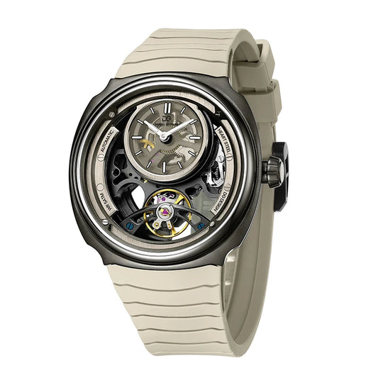 DANIEL GORMAN Orologio automatico da uomo con elegante cinturino sportivo in silicone, impermeabile fino a 5 ATM, orologi meccanici DG8127