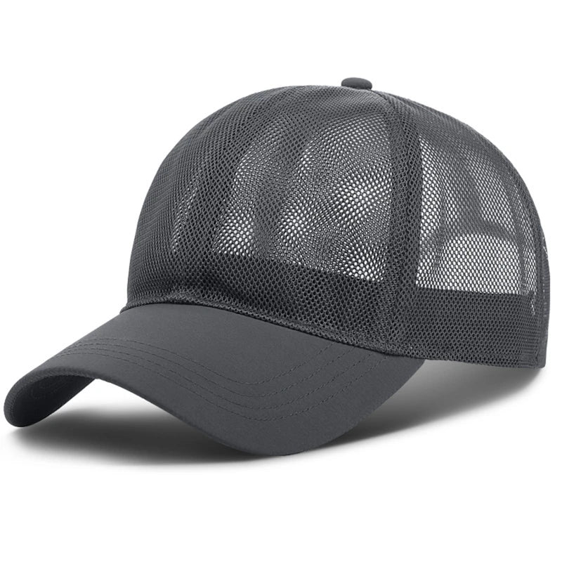 Men Women Summer Full Mesh Baseball Cap Quick Dry Cooling Sun Protection Hiking Golf Running Adjustable Hat