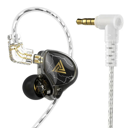 QKZ x HBB øretelefoner med 10 mm titaniumbelagt membran, in-ear-monitor-hovedtelefoner, Hi-Fi-lyd, IEM'er, udendørs sports-headset