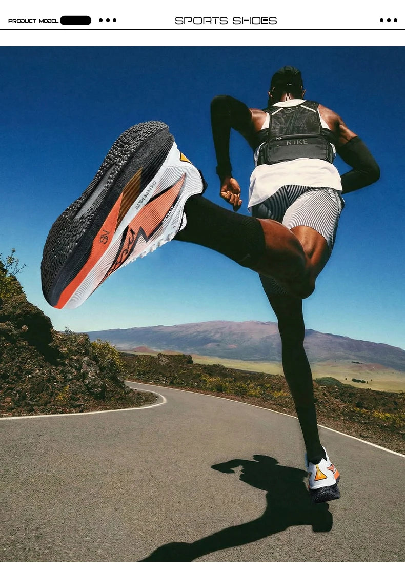 Men Running Shoes Carbon Board Specialty Marathon Sports Breathable Lightweight Women's Comfortable Nonskid Chunta Sneakers