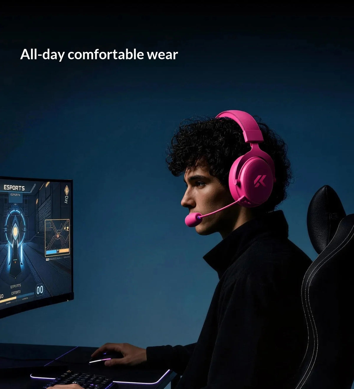 Casque de jeu léger MCHOSE V9 Pro 2.0 |   Casque supra-auriculaire 4 modes sans fil, Bluetooth et filaire, audio THX, batterie 2000 mAh