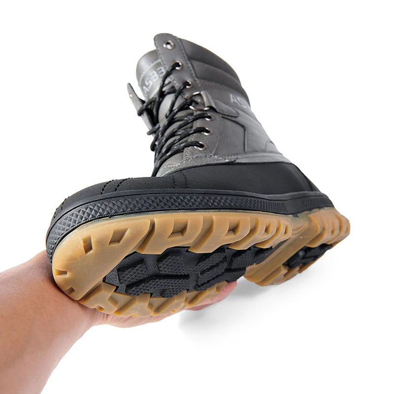 Grande taille 47 bottes d'extérieur pour hommes bottes de neige d'hiver pour hommes bottes de travail d'entraînement imperméable antidérapant garder au chaud chaussures d'hiver
