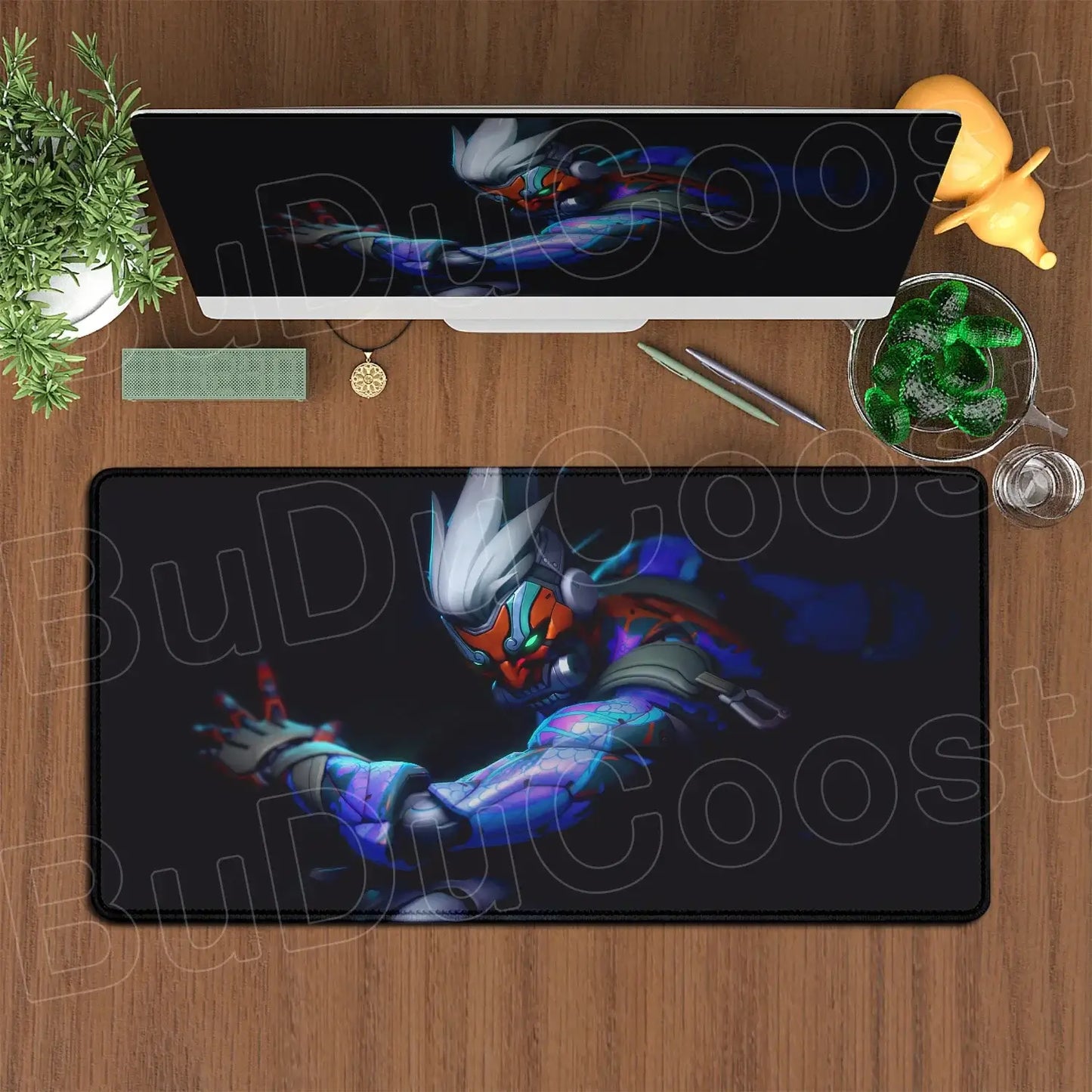 Large XXL DIY Cool Overwatch Mouse Pad Keyboard Table Gaming Accessories Non-Slip Rubber Edge locking spped Laptop Rug desk Mat, produit gaming premium Fraquane