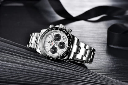 PAGANI DESIGN V2 40MM Quadrante meteorite Orologio da uomo al quarzo Cronografo retro in zaffiro Orologio impermeabile da uomo Reloj0 hombr