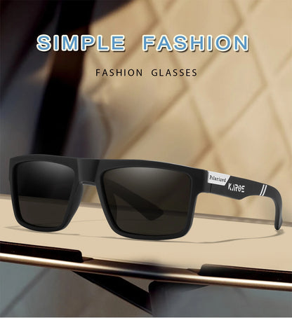 KAROS Fashion Polarized Sunglasses Men Women Luxury Driving Fishing Travel Vintage Square Sun Glasses For Man UV400 Eyewear