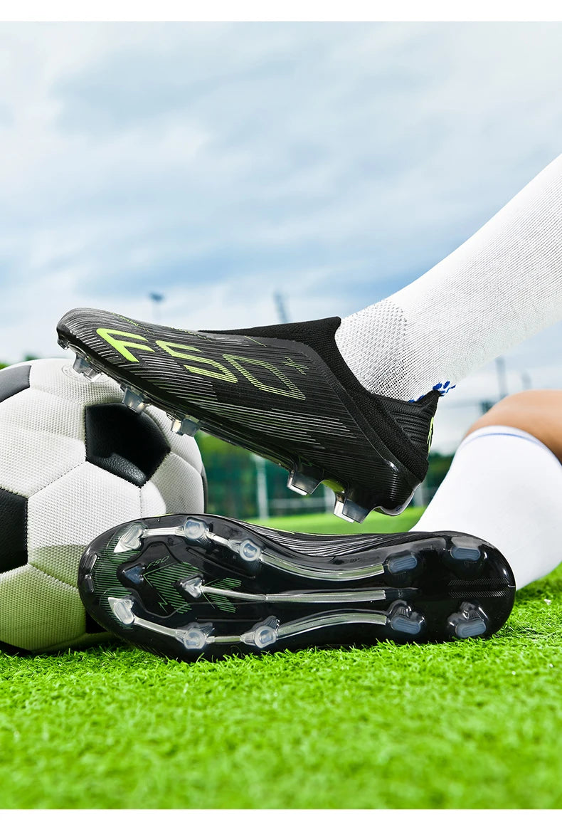 New Men Football Boots Match Cleats High-quality Futsal Indoor Sneakers Non-Slip Grass Soccer Shoes Hot-selling High-top Outdoor