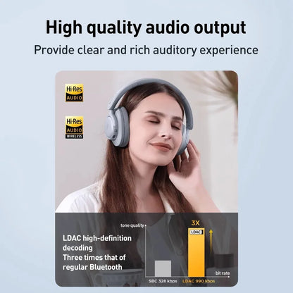 1MORE SonoFlow S Active Noise Canceling Wireless Headphones 42dB ANC Bluetooth Headsets Hi-Res Audio 90H Playtime