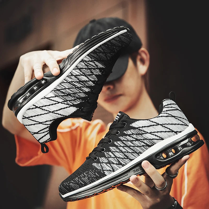 Men’s Running Shoes Fashion Breathable Outdoor Sports Sneakers Comfortable Athletic Footwear for Women
