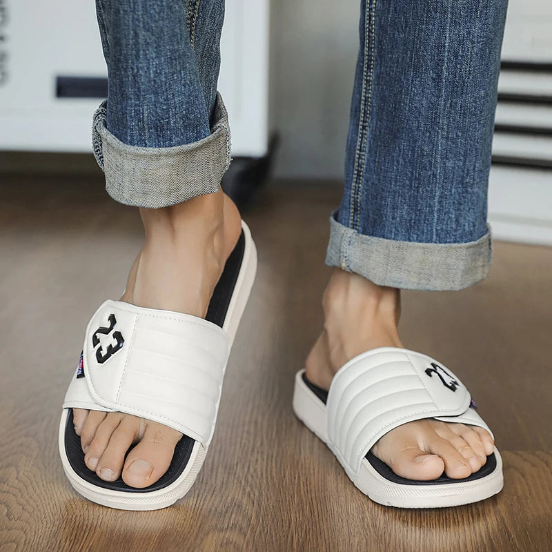 Sandales d'été pour hommes, chaussures décontractées, respirantes, légères, tongs, sandales de plage, confortables, plates