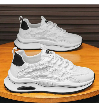 Men's Summer 2025 New Soft Bottom Breathable Mesh Sports Shoes Casual Versatile White Sneakers Lightweight Comfortable Runnin...
