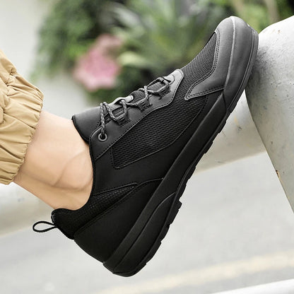 Leisure Walk Men Casual Shoes Fashion Genuine Leather Sneakers Outdoor Male Sports Shoes Non-Slip Walking Shoes Treking Footwear