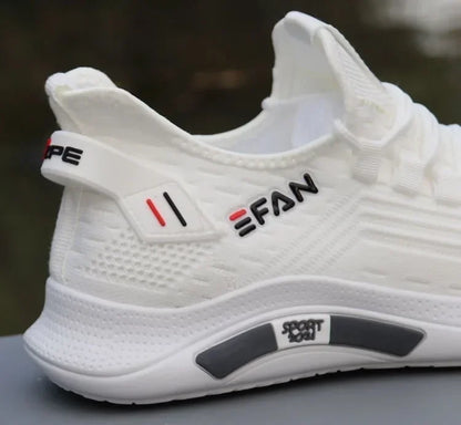 Chaussures d'été en maille respirante pour hommes, chaussures de papa, chaussures de sport et de loisirs pour hommes, chaussures blanches tissées antidérapantes et Anti-odeur pour hommes