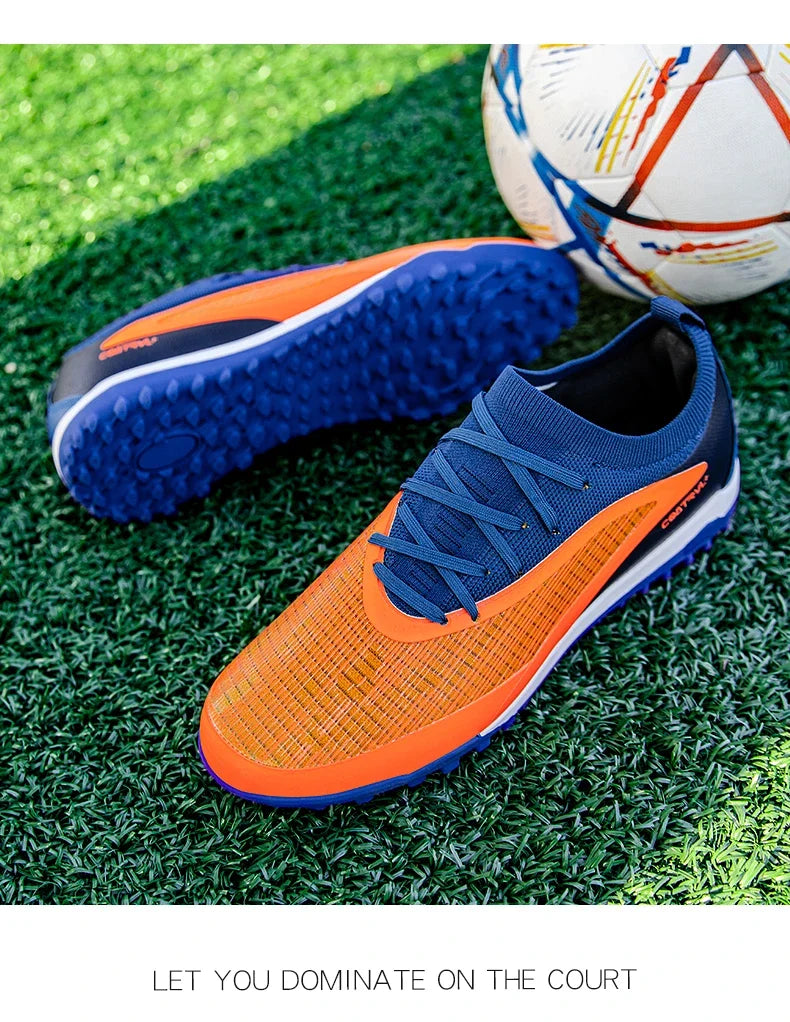 New Men Football Boots Outdoor Cleats Breathable Adult Non Slip Soccer Shoes Sport Long Spikes Training Boys Match Comfortable