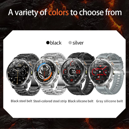 2026 New Military Outdoor Smart Watch 1.85‘’ AMOLED 1000mAh Large Battery 5ATM Waterproof Voice Call Sports Men Fitness Bracel