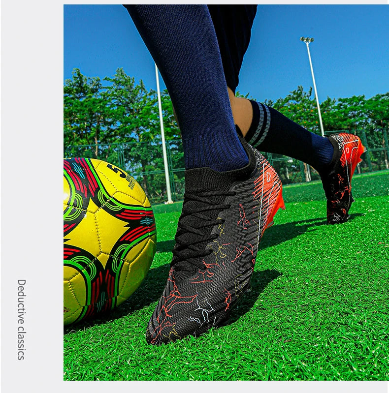 New Men's Soccer Shoes Training Wholesale Top Football Boots Sneakers FG Quality Cleats Non-Slip Drop Shipping Unisex Adult