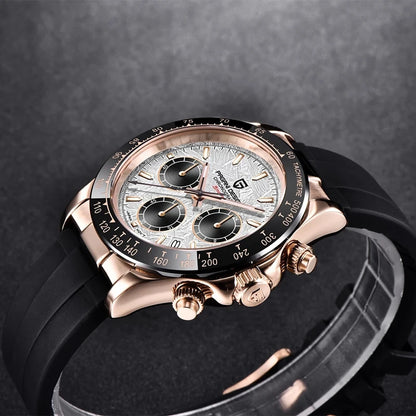 PAGANI DESIGN V2 40MM Quadrante meteorite Orologio da uomo al quarzo Cronografo retro in zaffiro Orologio impermeabile da uomo Reloj0 hombr