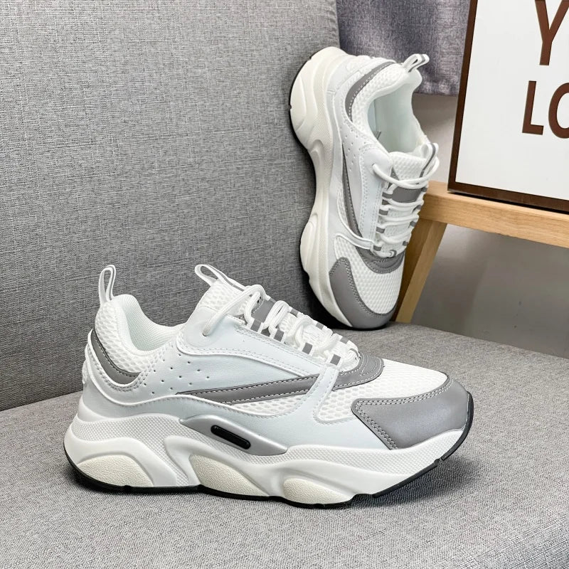 Chaussures décontractées pour hommes, sans logo, semelle épaisse, respirantes, baskets tendance, chaussures de marche confortables pour hommes, zapatillas hombre, chaussures de luxe pour hommes.