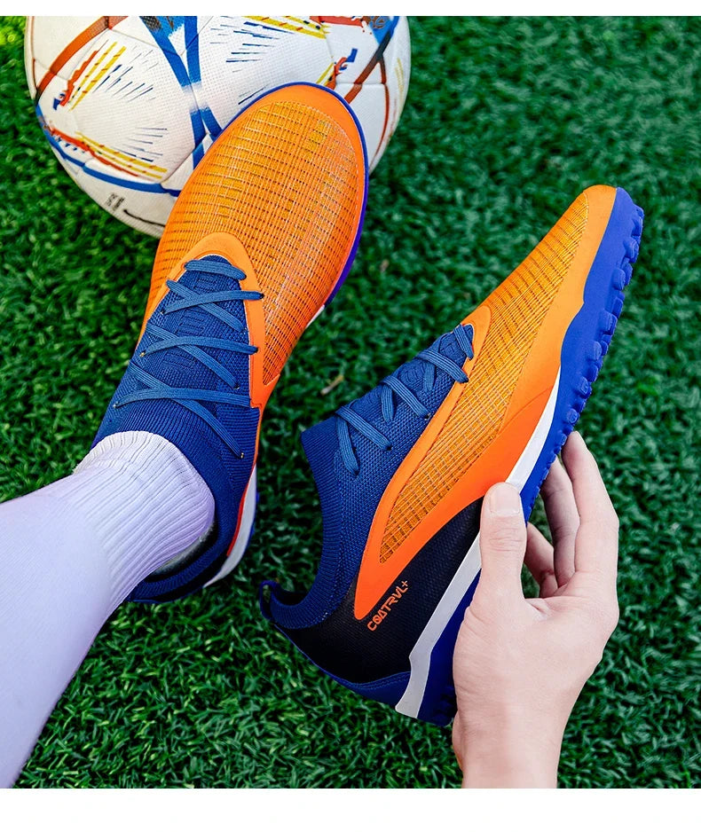 New Men Football Boots Outdoor Cleats Breathable Adult Non Slip Soccer Shoes Sport Long Spikes Training Boys Match Comfortable