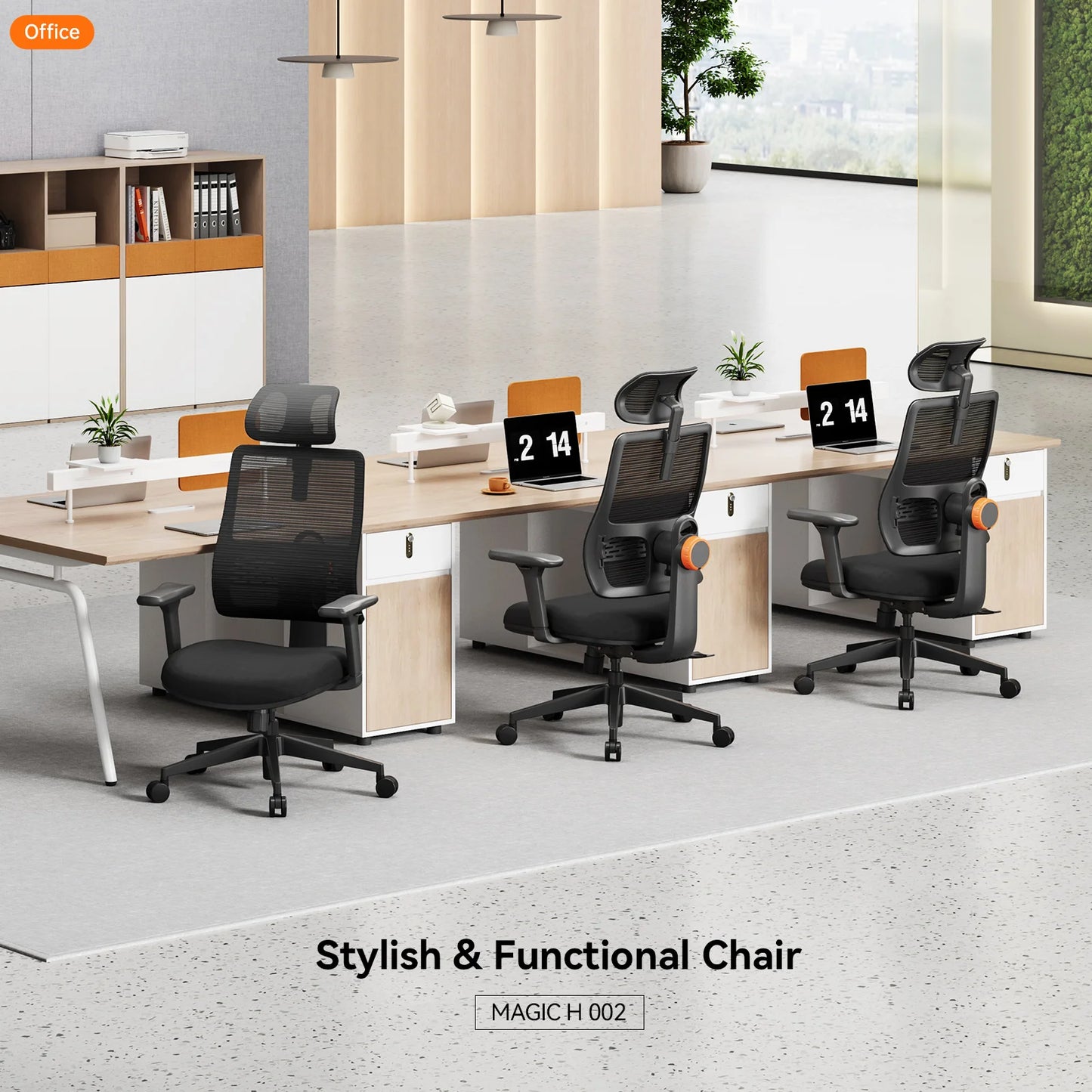 NEWTRAL Ergonomic Office Chair,Auto-Following Backrest,Adaptive Lower Back Support,Adjustable Headrest Seat Depth Computer Chair