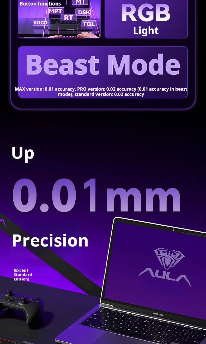 Teclado mecánico personalizado AULA WIN60 HE con conexión por cable, eje magnético RT, para e-sports y juegos, tasa de sondeo de 8K