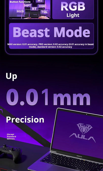 Teclado mecánico personalizado AULA WIN60 HE con conexión por cable, eje magnético RT, para e-sports y juegos, tasa de sondeo de 8K