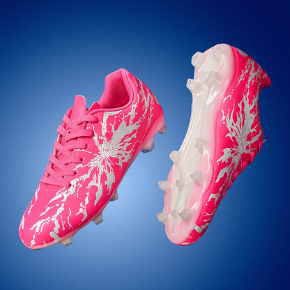 Chaussures de football pour hommes, modèle AG FG, design aérodynamique et léger, excellente adhérence, idéales pour les entraînements quotidiens sur gazon et les matchs de l’équipe de football de l’école.