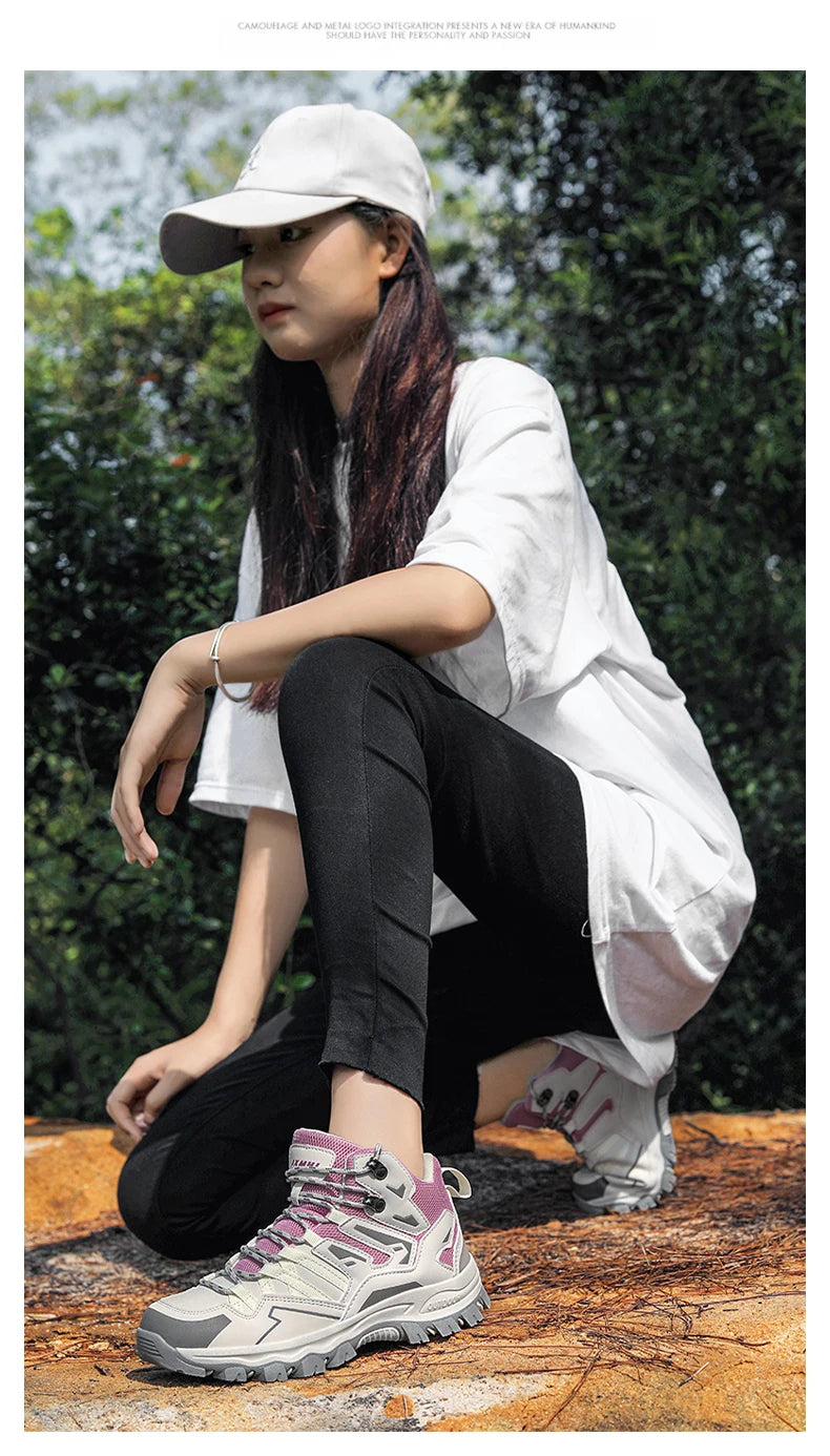Zapatillas de senderismo unisex, zapatillas deportivas para actividades al aire libre, botas de acampada, zapatillas impermeables de mujer para caminar, zapatillas de senderismo antideslizantes