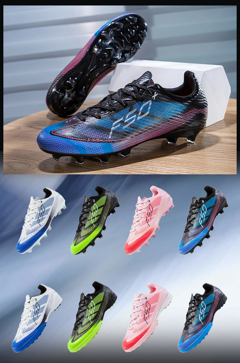 Chaussures de football pour hommes, crampons d'entraînement rapides pour terrain extérieur, chaussures de football à crampons pour terrain synthétique, baskets basses originales unisexes