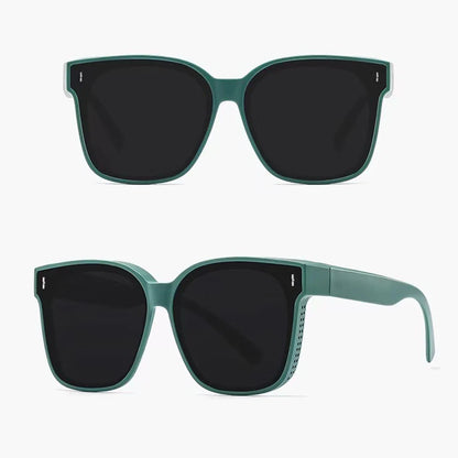 Gafas de sol polarizadas de moda para llevar sobre gafas graduadas para miopía; gafas portátiles para hombre y mujer, de estilo vintage, para pesca y conducción