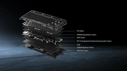 GravaStar Mercury K1 RGB Mechanical Keyboard Hot Swappable Gaming Keyboard Linear Switches RGB Wireless Gaming Keyboard