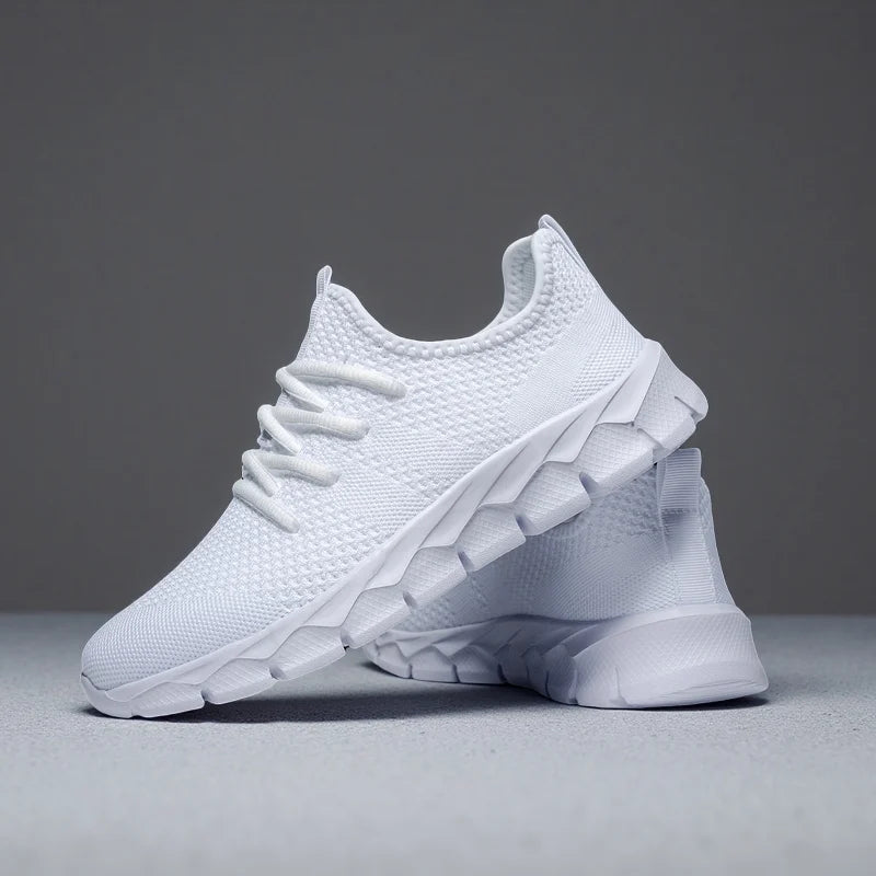 Herresneakers i mesh, lette damesko, afslappede flade sko, herreløbesko, sportssko, bløde tennissko, åndbare herresneakers