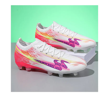 Chaussures de football pour adolescents, adultes, hommes et femmes, crampons universels TF FG tout terrain, chaussures de football avec clous de sol