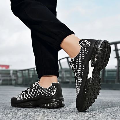Men Sports Shoes Lightweight Rebound Soft Sole Fashionable Mesh Breathable Youth Outdoor Running Fitness Training Shoes for Men