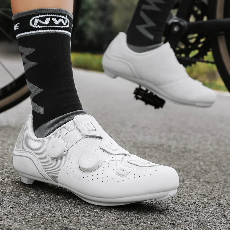 2025 new arrival professional cycling shoes, racing road bike SPD cleat shoes, ultralight self-locking MTB bicycle sneakers unisex