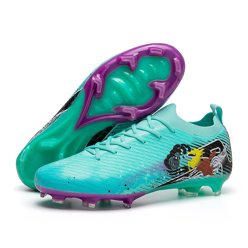 Novas Chuteiras de Futebol para Homem, Chuteiras de Futebol FG Antiderrapantes para Treino, Chuteiras de Futebol com Pitões Longos para Jogo, Ultraleves, Exterior, Dropshipping