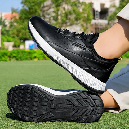 Golf Sports Shoes Men Waterproof high-Quality Leather Golf Competition Sports Shoes Formal Shoes Golf Course Men Training Shoes
