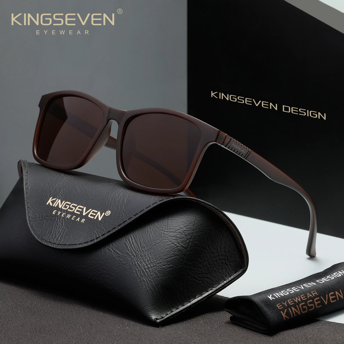 KINGSEVEN Sunglasses Men Women Polarized UV400 Driving Anti-glare Fashion Glasses Outdoor Sports Causal Driving Eyewear Frames