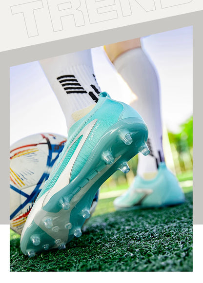 New Men Football Boots Outdoor Cleats Breathable Adult Non Slip Soccer Shoes Sport Long Spikes Training Boys Match Comfortable