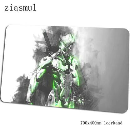 Alfombrilla para ratón Overwatch, elegante tapete para ordenador 70x40cm, alfombrilla gaming grande XL para ratón y teclado, juegos PC gamer y escritorio